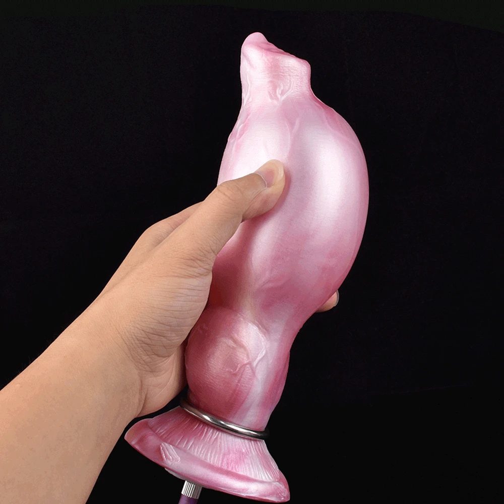 QKKQ Fantasy Inflatable Dog Dildo Huge Knot Animal Penis Man And Woman Adult Products Plug Anal Masturbate Silicone Sex Toys 18+