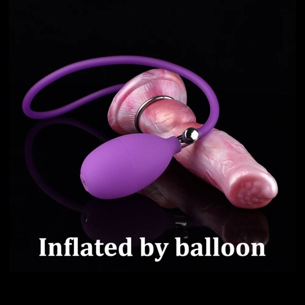 Fantasy Inflatable Dog Dildo Huge Knot Animal Penis Man And Woman Adult Products Plug Anal Masturbate Silicone Sex Toys 18+