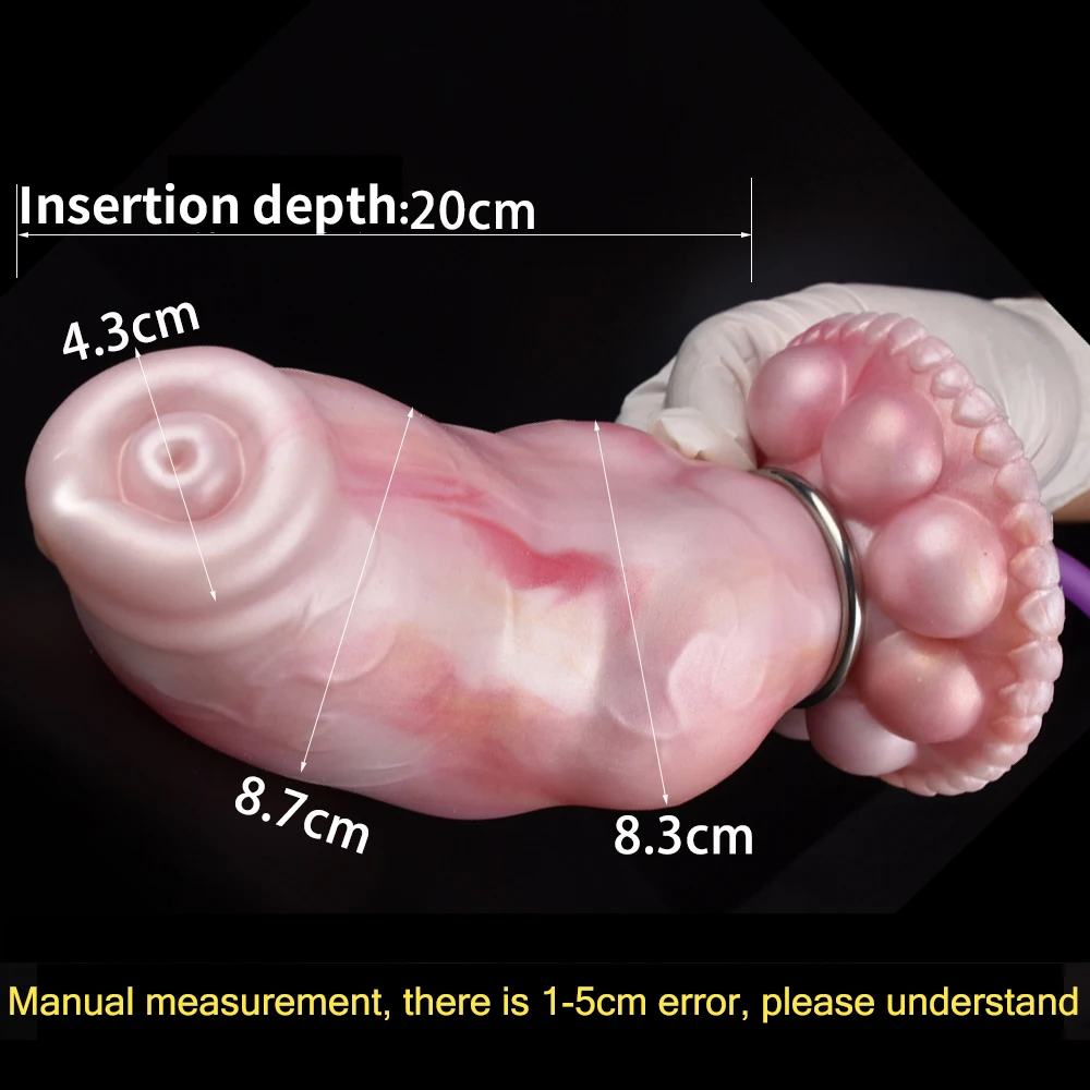 QKKQ Fantasy Inflatable Dog Dildo Huge Knot Animal Penis Man And Woman Adult Products Plug Anal Masturbate Silicone Sex Toys 18+