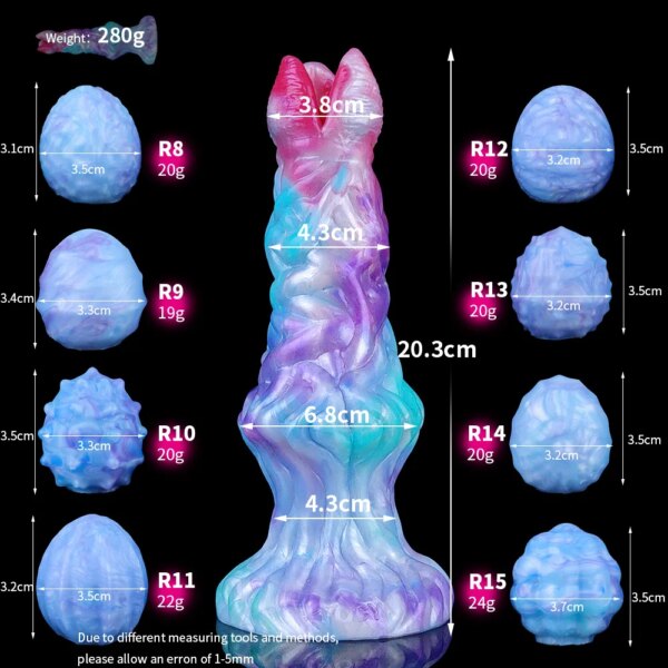 Fantasy Ovipositor Dildo  Silicone Anal Vaginal Masturbator Lay Eggs Hand-Push Ovipositor Sex Toy For Couples Games