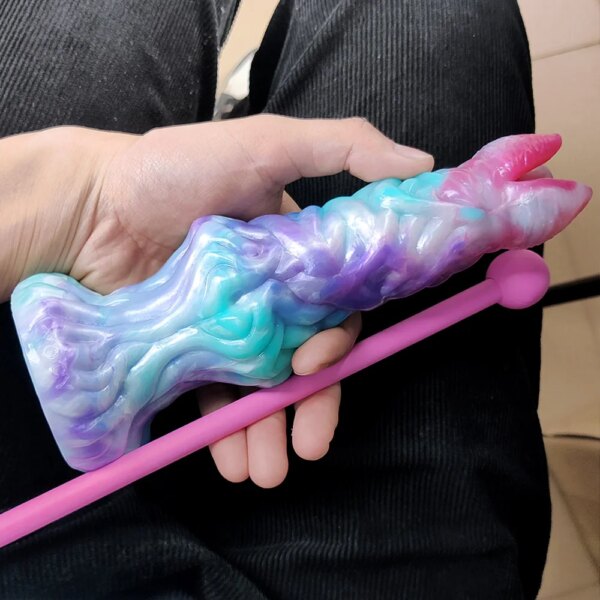Fantasy Ovipositor Dildo  Silicone Anal Vaginal Masturbator Lay Eggs Hand-Push Ovipositor Sex Toy For Couples Games