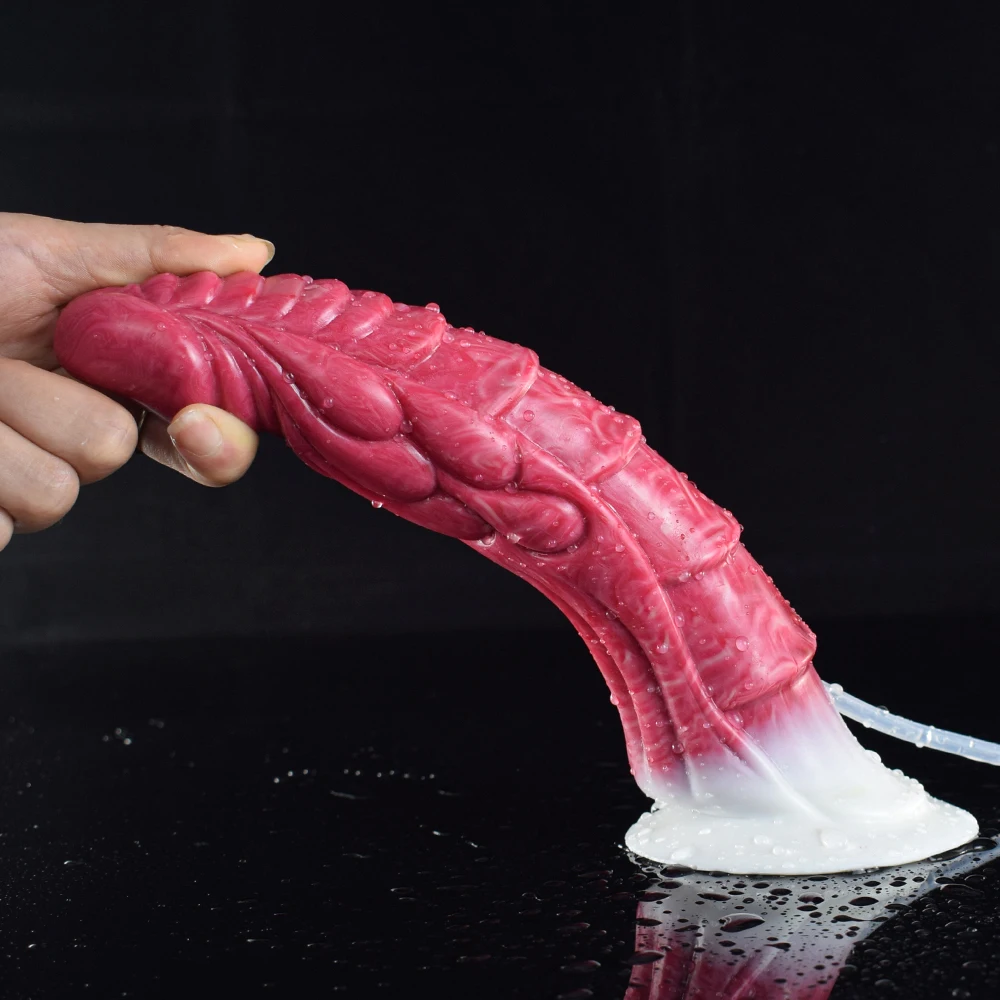  Unique Animal Dildo Ejaculation Glans Squirting Anal Plug Sucker Scale Fantasy Alien Masturbatory Sexy Toys for Women Gay