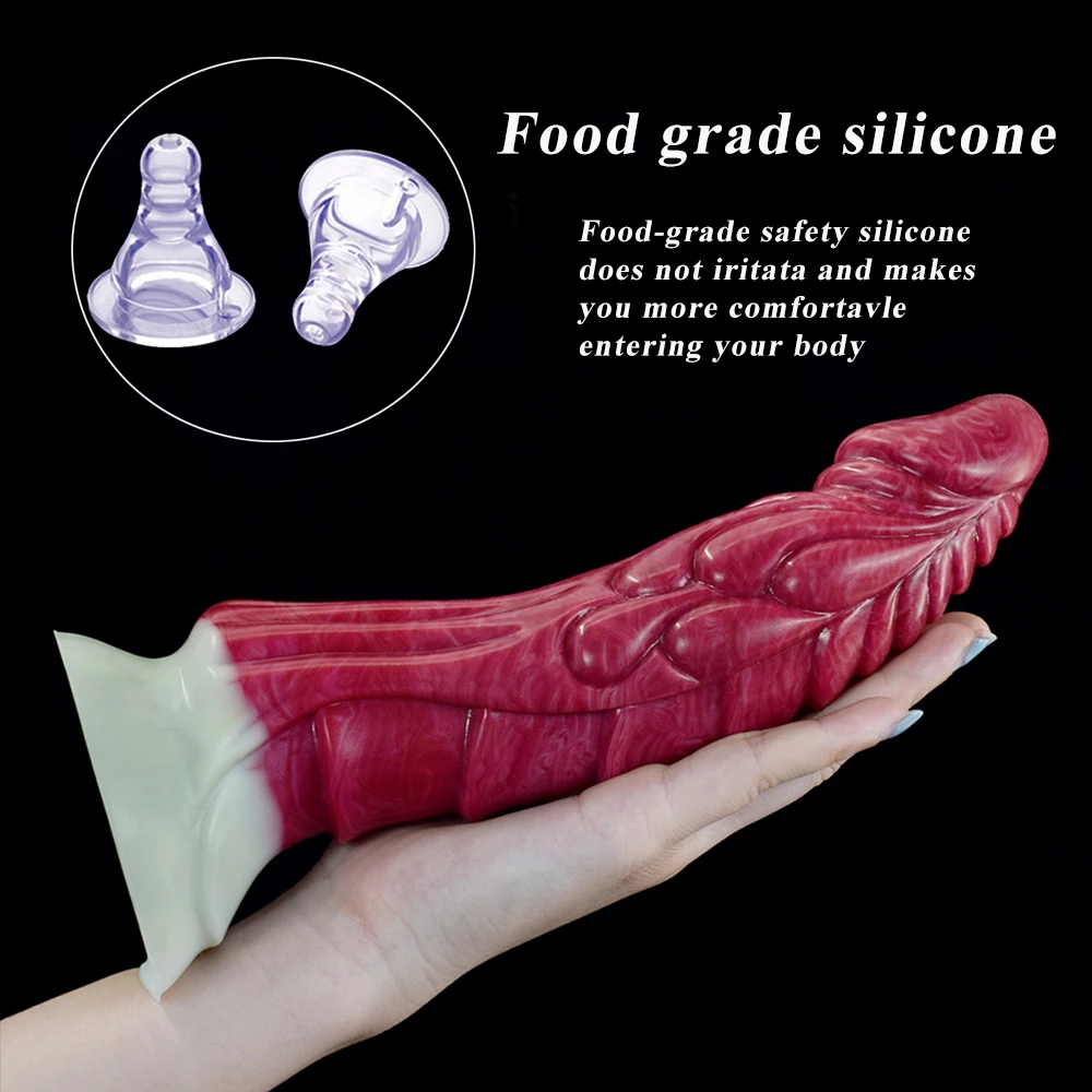  Unique Animal Dildo Ejaculation Glans Squirting Anal Plug Sucker Scale Fantasy Alien Masturbatory Sexy Toys for Women Gay