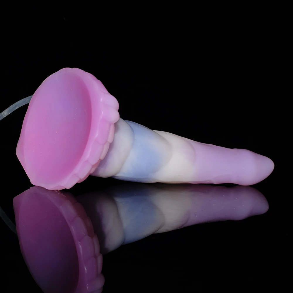LUUK Animal Fantasy Dildo Massage Ejaculation Penis with Strong Sucker Squirting Function Anal Stimulation Sex Toy for Women Men