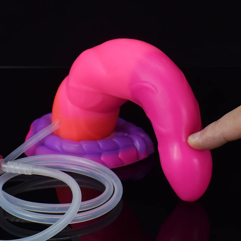 LUUK Animal Fantasy Dildo Massage Ejaculation Penis with Strong Sucker Squirting Function Anal Stimulation Sex Toy for Women Men