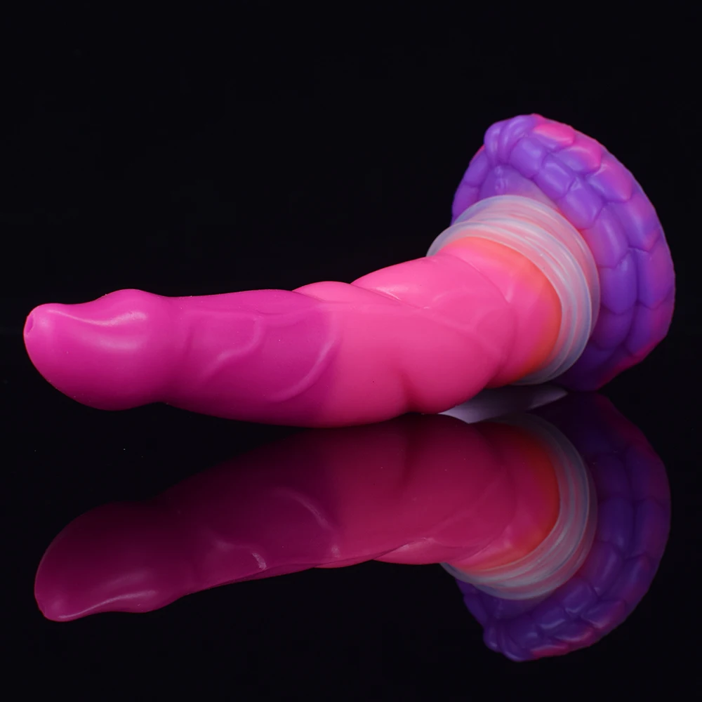 LUUK Animal Fantasy Dildo Massage Ejaculation Penis with Strong Sucker Squirting Function Anal Stimulation Sex Toy for Women Men