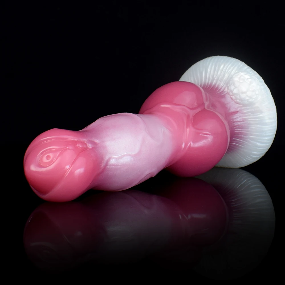 FAAK Silicone Big Knot Dog Dildo With Suction Cup Color Mixed Fantasy Animal Penis Butt Plug size S M L Sex Toys Shop