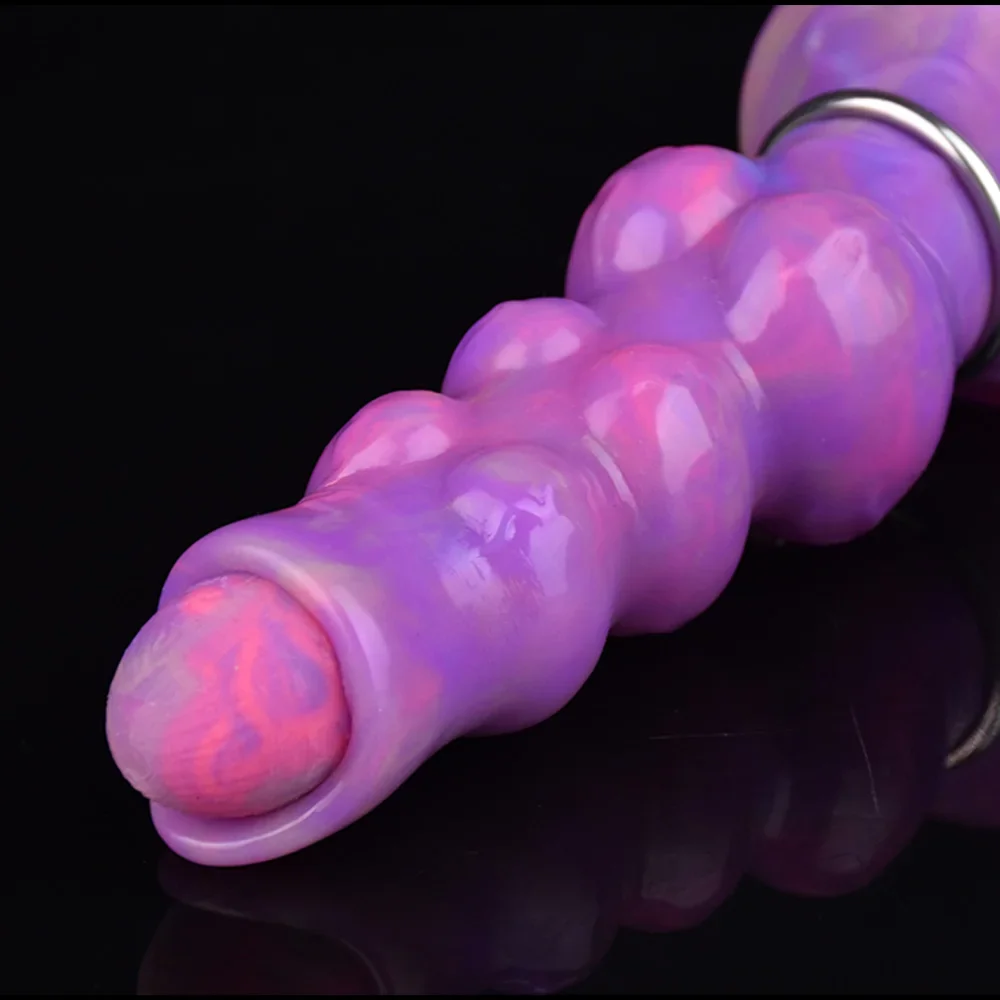 Luminous Ovipositor Toy Silicone Anal Plug Beads Knot Animal Dildo Lay-Egg Fantasy Inflated Push Butt Plug Adult Sex Shop