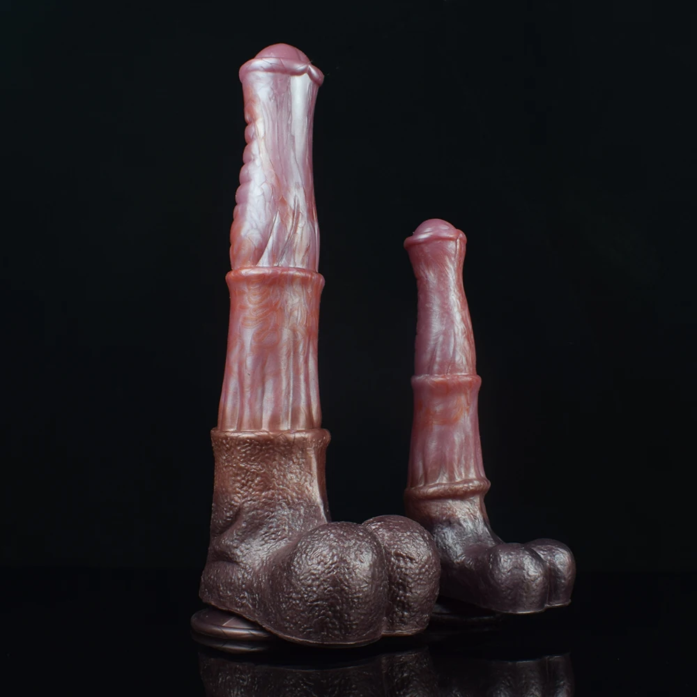 FAAK 35cm Long Horse Dildo With Sucker Silicone Multi Color Anal Plug Large Fantasy Penis Female Masturbator Sex Toys Shop