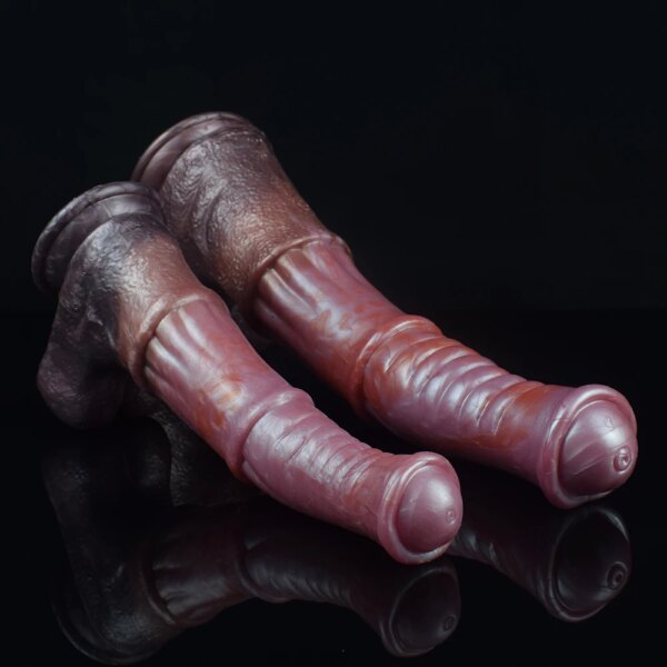 35cm Long Horse Dildo With Sucker Silicone Multi Color Anal Plug Large Fantasy Penis Female Masturbator Sex Toys Shop