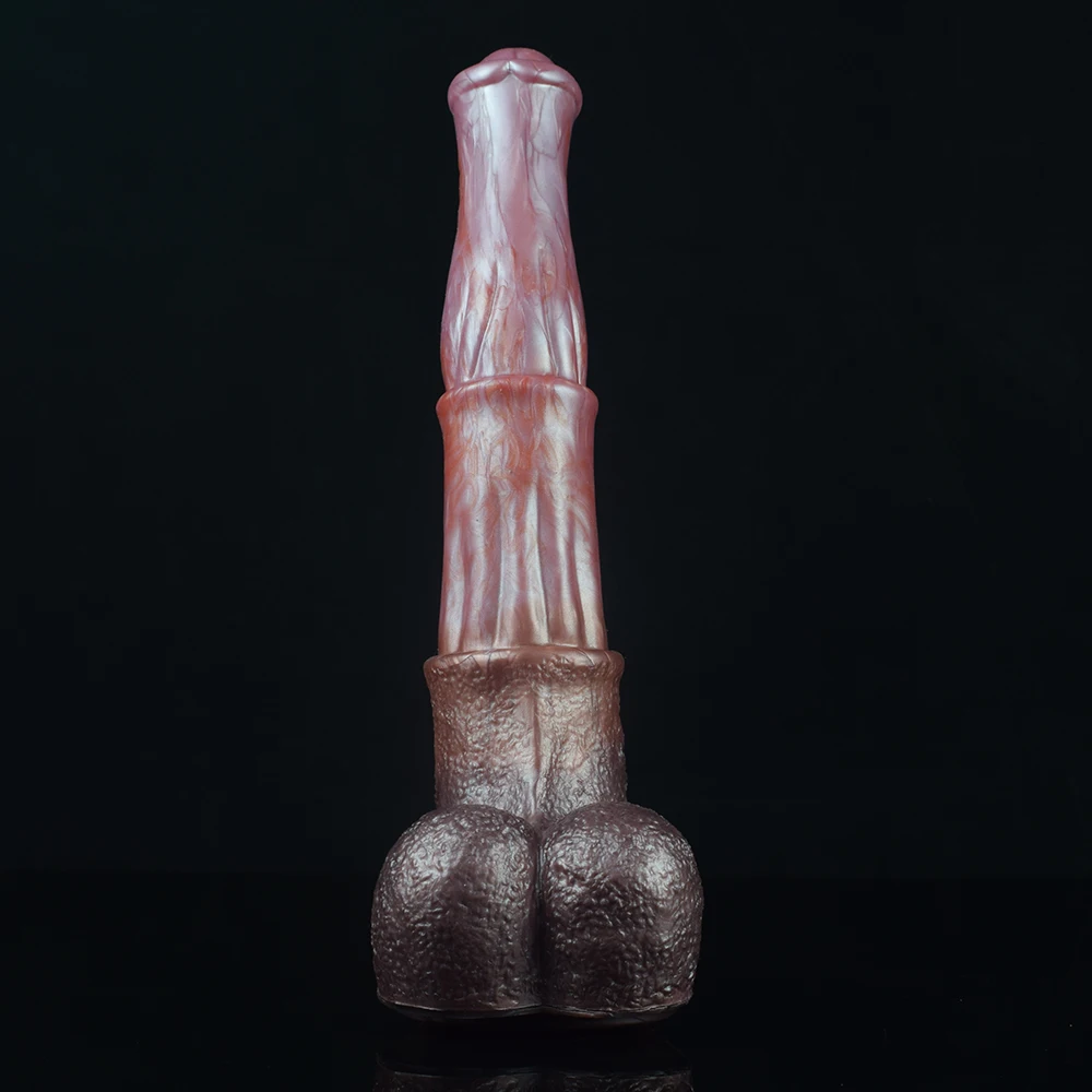 FAAK 35cm Long Horse Dildo With Sucker Silicone Multi Color Anal Plug Large Fantasy Penis Female Masturbator Sex Toys Shop