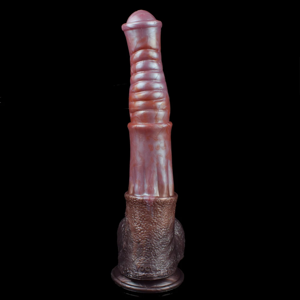 FAAK 35cm Long Horse Dildo With Sucker Silicone Multi Color Anal Plug Large Fantasy Penis Female Masturbator Sex Toys Shop