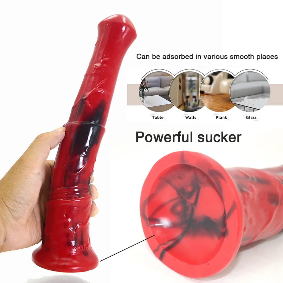 FAAK Long Horse Penis With Sucker Gory Raw Meat Color Slim Dildo For Beginners Female Fantasy Masturbate Anus Massage Sex Toys FAAK Long Horse Penis With Sucker Gory Raw Meat Color Slim Dildo For Beginners Female Fantasy Masturbate Anus Massage Sex Toys