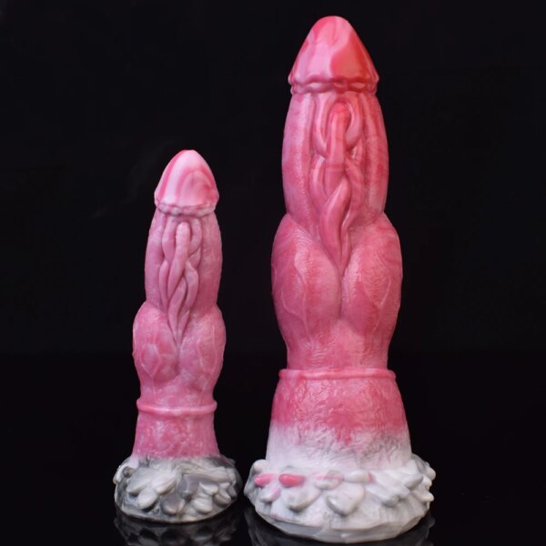 Fantasy Dildo with Knot Silicone Animal Sex Toys Wolf Dog Realistic Penis Strong Sucker Anal Butt Plug Female Masturbate