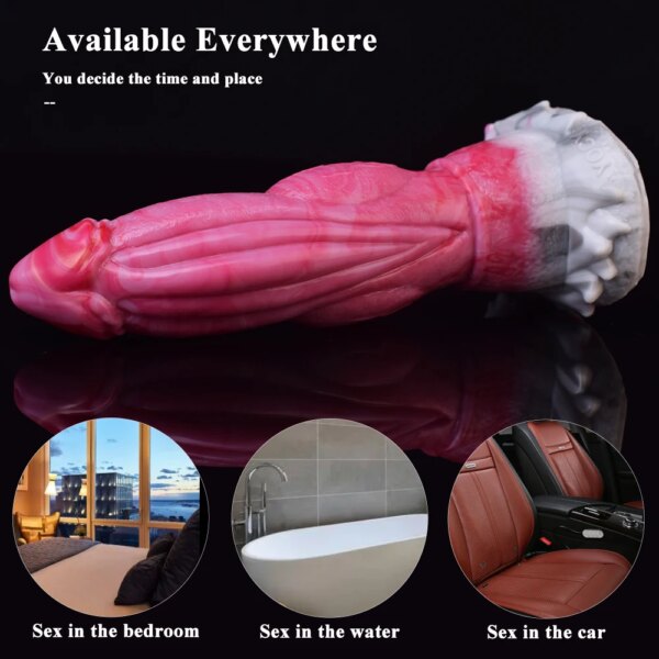 Fantasy Dildo with Knot Silicone Animal Sex Toys Wolf Dog Realistic Penis Strong Sucker Anal Butt Plug Female Masturbate