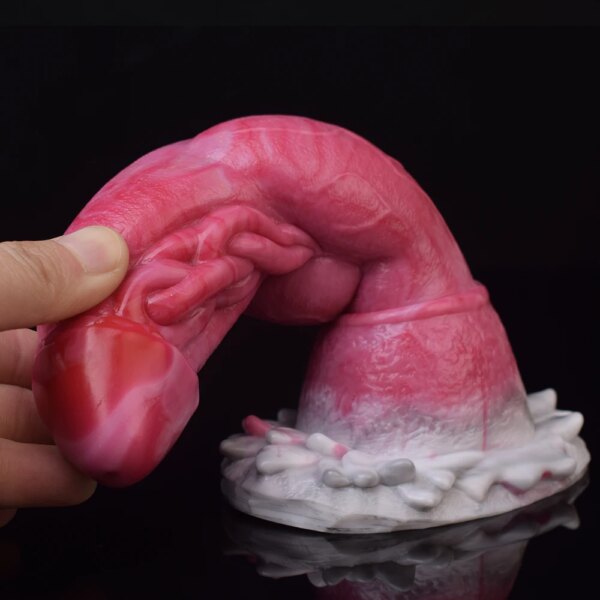 Fantasy Dildo with Knot Silicone Animal Sex Toys Wolf Dog Realistic Penis Strong Sucker Anal Butt Plug Female Masturbate
