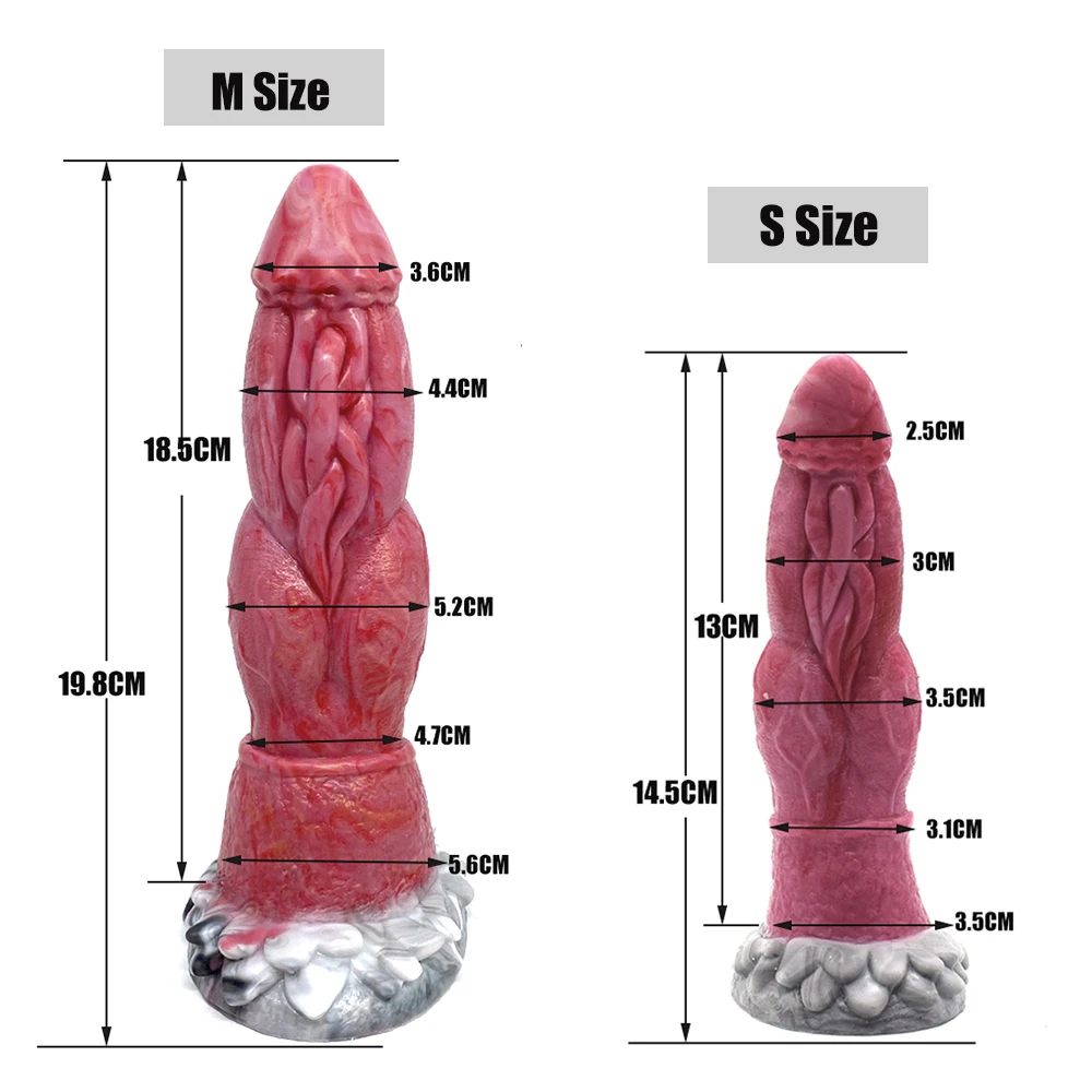 LUUK Fantasy Dildo with Knot Silicone Animal Sex Toys Wolf Dog Realistic Penis Strong Sucker Anal Butt Plug Female Masturbate
