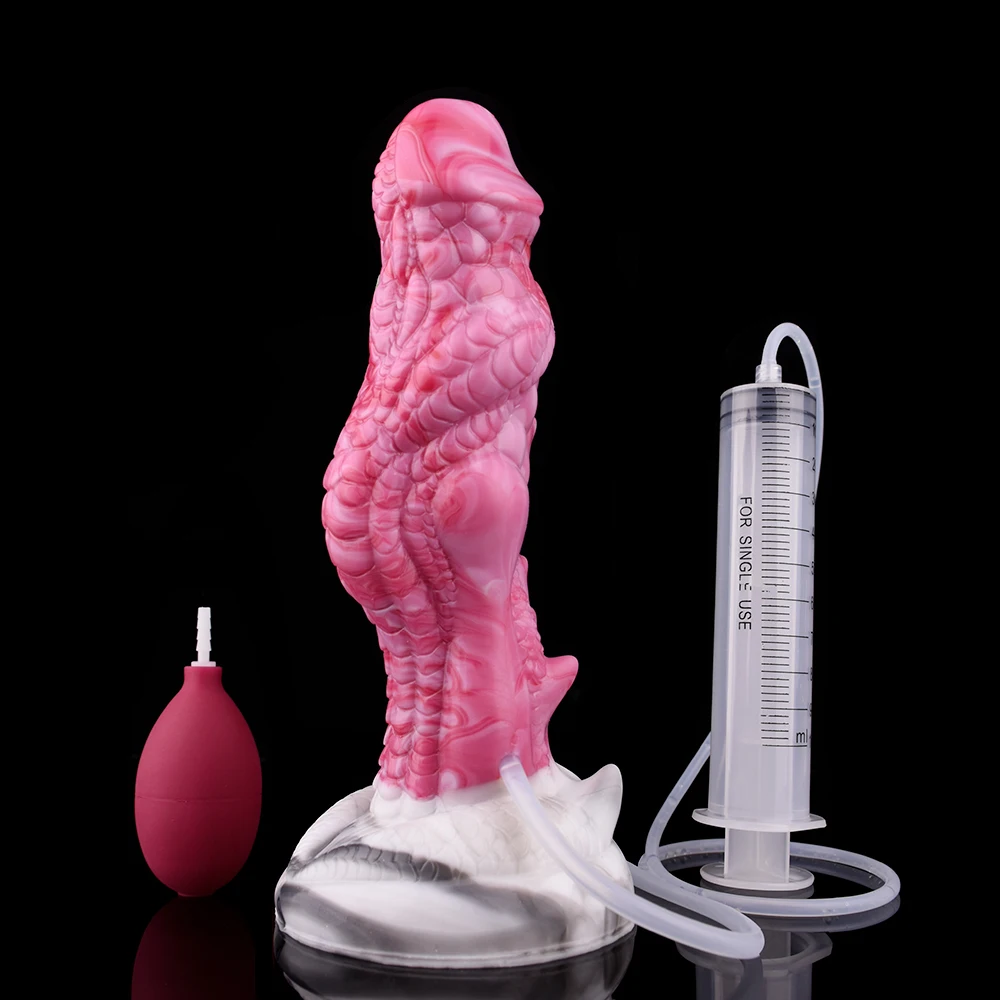 FAAK Fantasy dragon Knot Ejaculation Dildo Anal Dildo Silicone Squirting Penis With Sucker Spray Liquid Sex Toys For Women FAAK Fantasy dragon Knot Ejaculation Dildo Anal Dildo Silicone Squirting Penis With Sucker Spray Liquid Sex Toys For Women