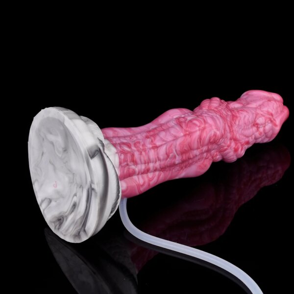 Fantasy dragon Knot Ejaculation Dildo Anal Dildo Silicone Squirting Penis With Sucker Spray Liquid Sex Toys For Women