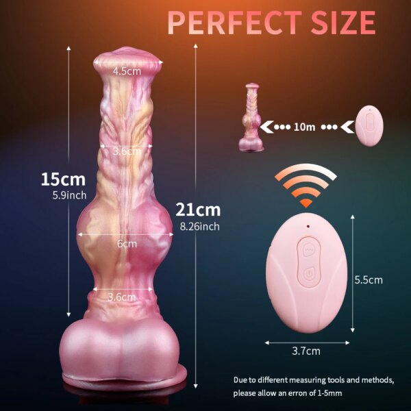 Fantasy Thrusting Dildo Vibrating 10 Modes Anal Plug Masturbator Big Knot Vibrators Dog Penis Sex Toy For Women With Sucekr