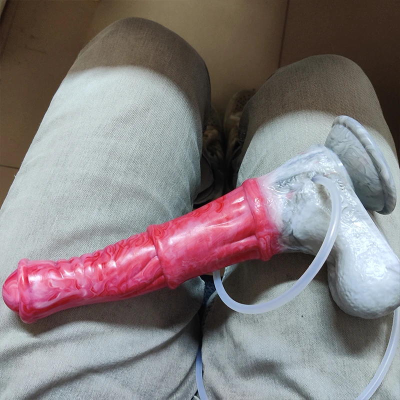 2023 Realistic Horse Dildo Ejaculating Stimulaotr Adult Toy For Men Cock Dick With Sucker Silicone Fantasy Animal Penis Sex Shop