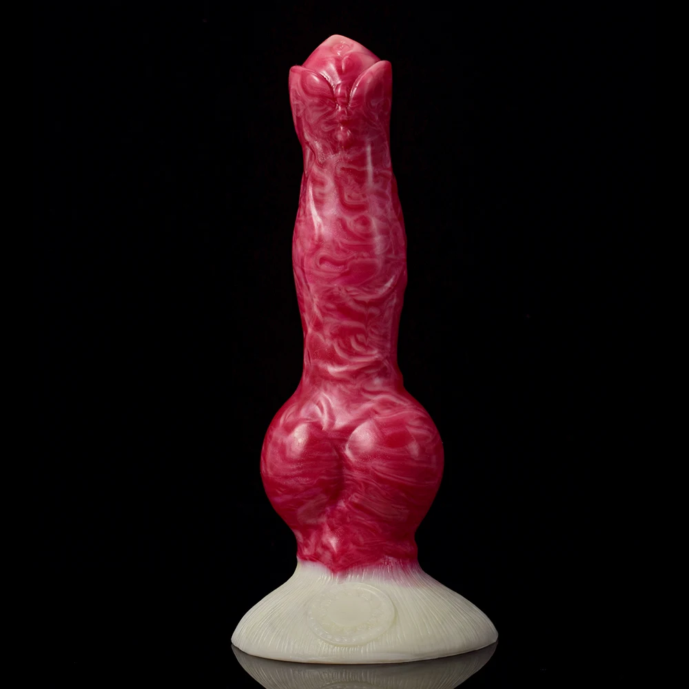 FAAK Large Knot Dog Penis With Sucker 3 Size Realistic Silicone Animal Fantasy Dildo Long Anal Plug Sex Toys For Women