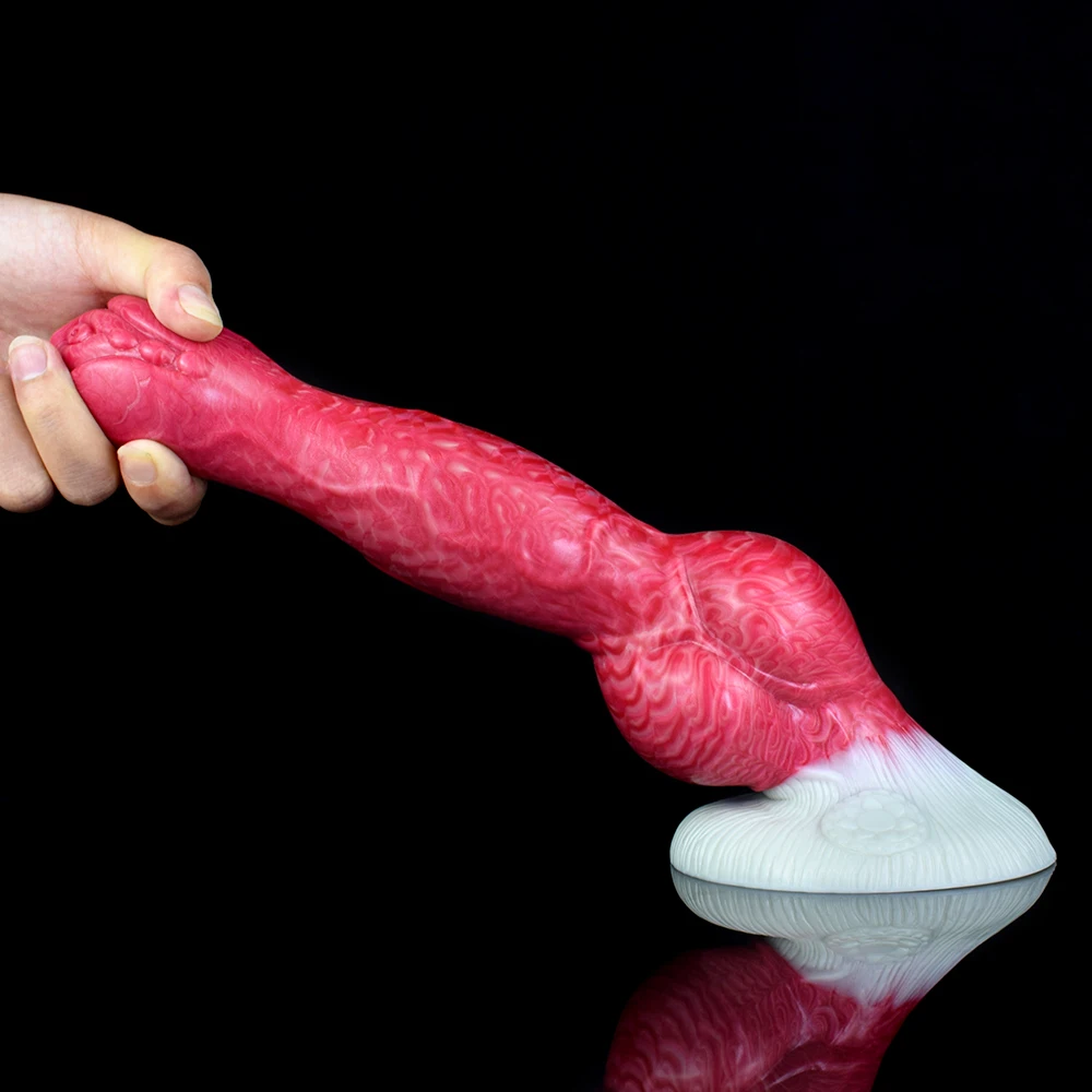 FAAK Large Knot Dog Penis With Sucker 3 Size Realistic Silicone Animal Fantasy Dildo Long Anal Plug Sex Toys For Women