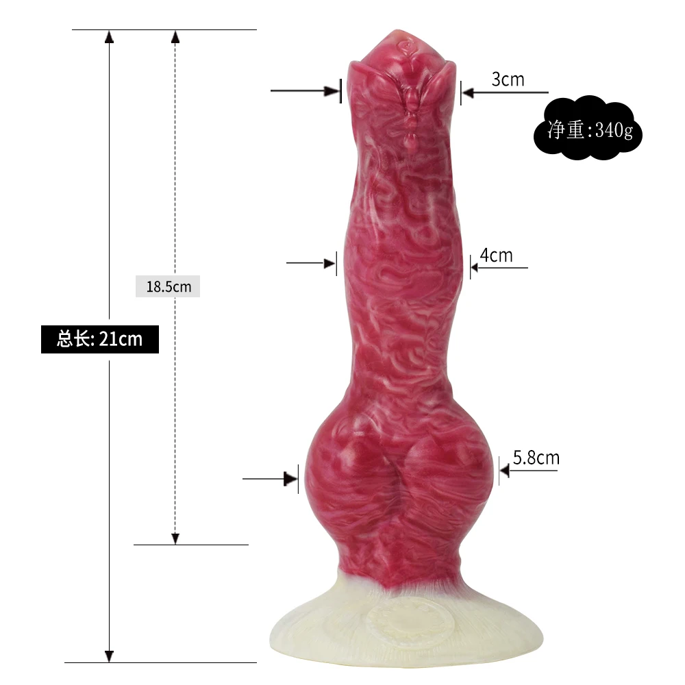FAAK Large Knot Dog Penis With Sucker 3 Size Realistic Silicone Animal Fantasy Dildo Long Anal Plug Sex Toys For Women