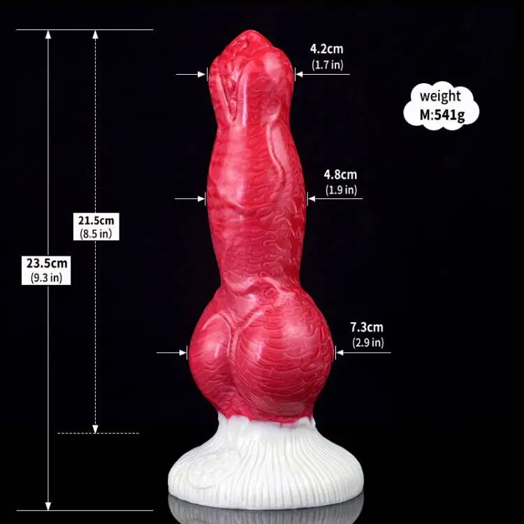 FAAK Large Knot Dog Penis With Sucker 3 Size Realistic Silicone Animal Fantasy Dildo Long Anal Plug Sex Toys For Women