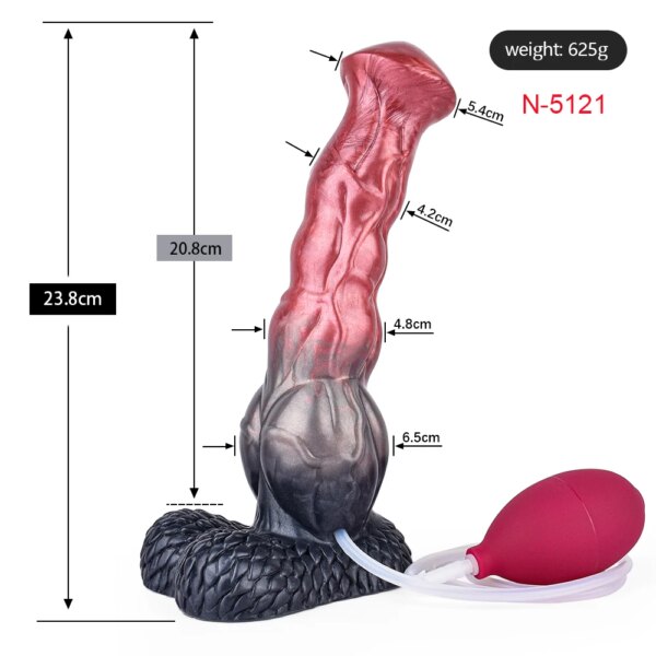 Silicone Squirting Penis Fantasy Realistic Horse Knot Ejaculation Dildo Large Anal Plug Sex Toys For Women Men Anal Plug