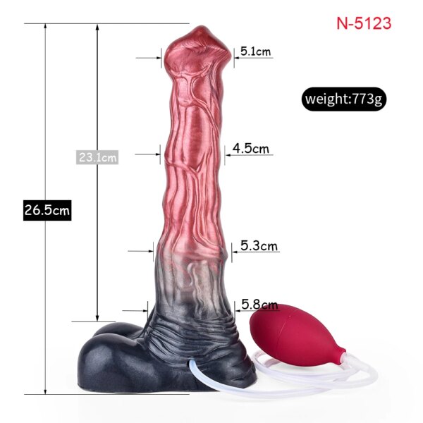 Silicone Squirting Penis Fantasy Realistic Horse Knot Ejaculation Dildo Large Anal Plug Sex Toys For Women Men Anal Plug