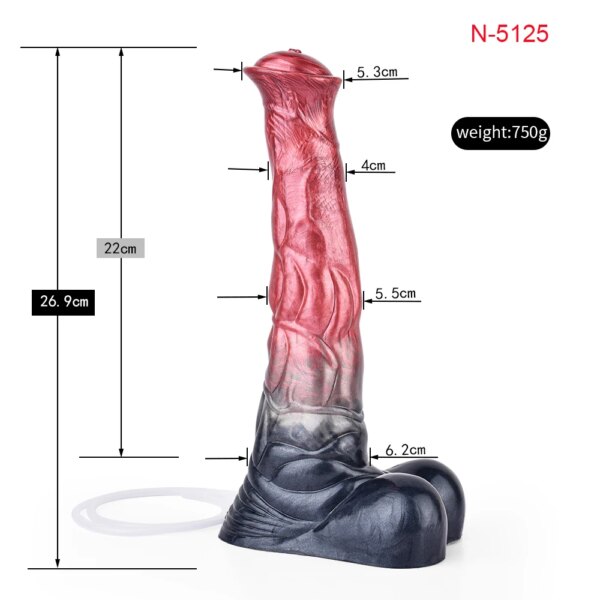 Silicone Squirting Penis Fantasy Realistic Horse Knot Ejaculation Dildo Large Anal Plug Sex Toys For Women Men Anal Plug