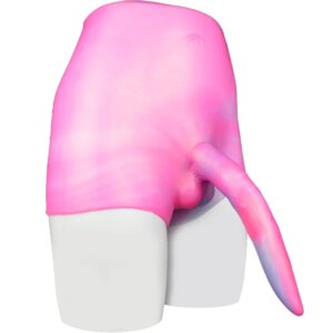 Super Long Strap On Anal Plug Wolf Dog Dildo Panties Silicone Fantasy Animal Penis Pants Pink Sissy Training Sex Toys For Women