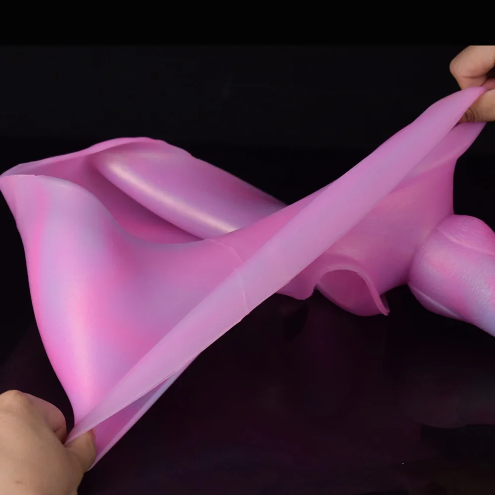 Super Long Strap On Anal Plug Wolf Dog Dildo Panties Silicone Fantasy Animal Penis Pants Pink Sissy Training Sex Toys For Women
