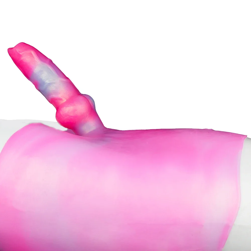 Super Long Strap On Anal Plug Wolf Dog Dildo Panties Silicone Fantasy Animal Penis Pants Pink Sissy Training Sex Toys For Women