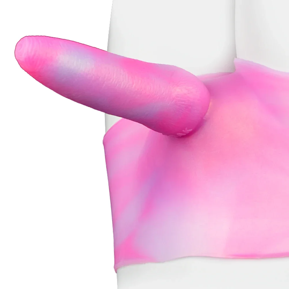 Super Long Strap On Anal Plug Wolf Dog Dildo Panties Silicone Fantasy Animal Penis Pants Pink Sissy Training Sex Toys For Women
