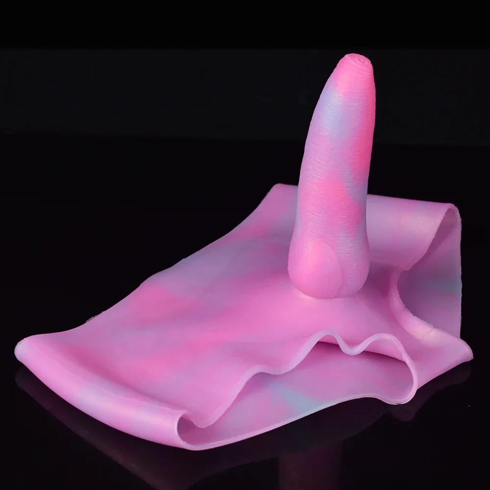 Super Long Strap On Anal Plug Wolf Dog Dildo Panties Silicone Fantasy Animal Penis Pants Pink Sissy Training Sex Toys For Women