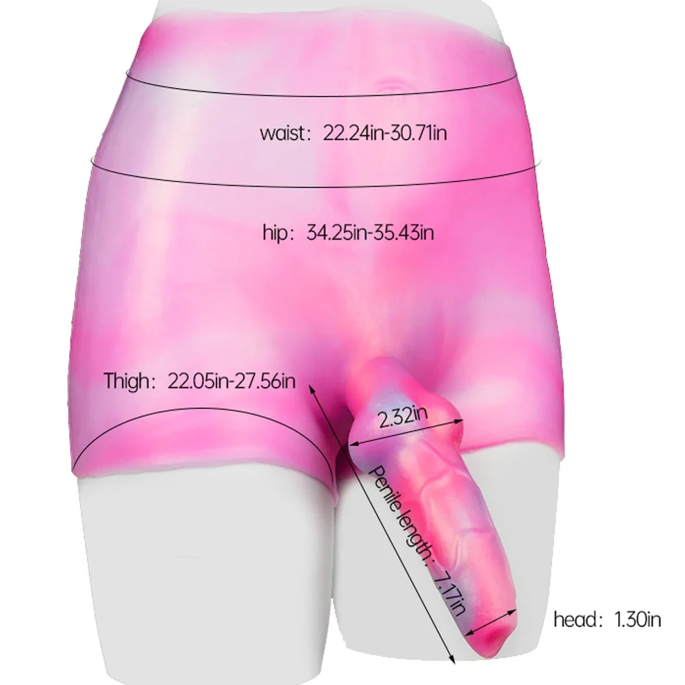 Super Long Strap On Anal Plug Wolf Dog Dildo Panties Silicone Fantasy Animal Penis Pants Pink Sissy Training Sex Toys For Women