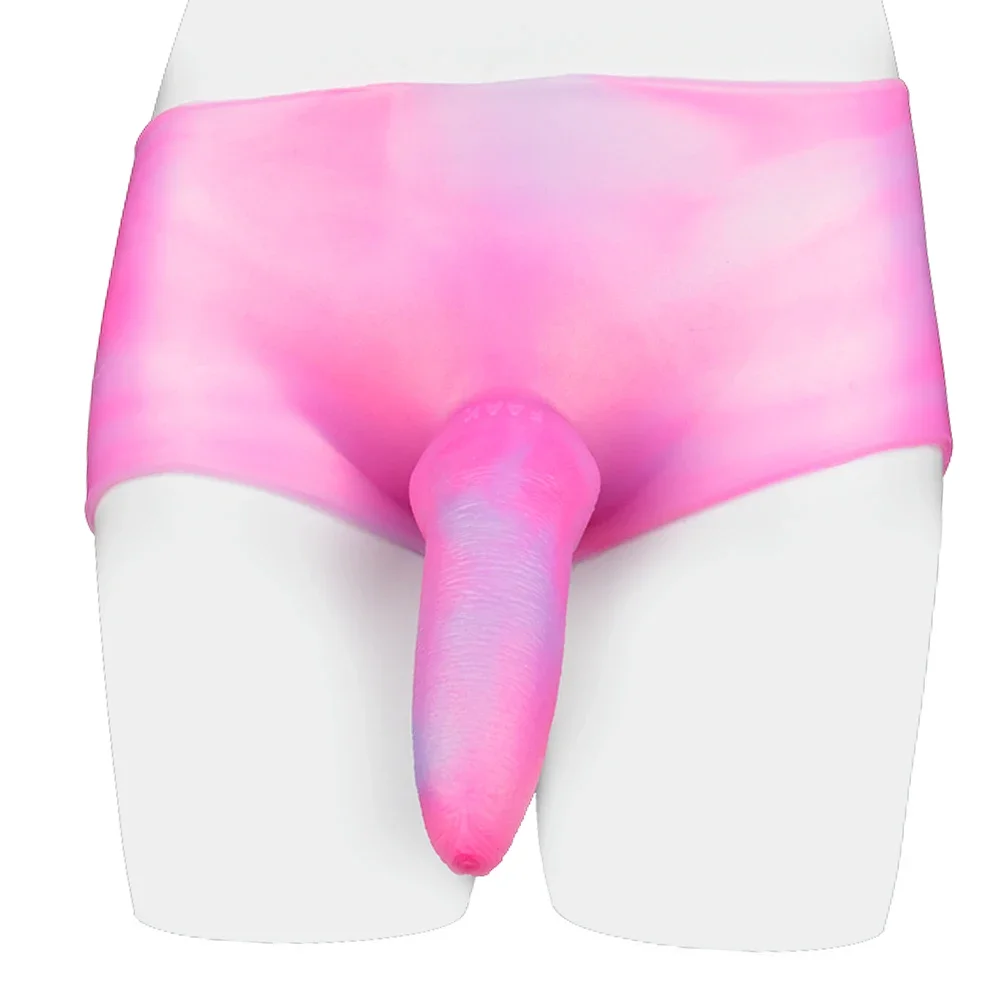 Super Long Strap On Anal Plug Wolf Dog Dildo Panties Silicone Fantasy Animal Penis Pants Pink Sissy Training Sex Toys For Women