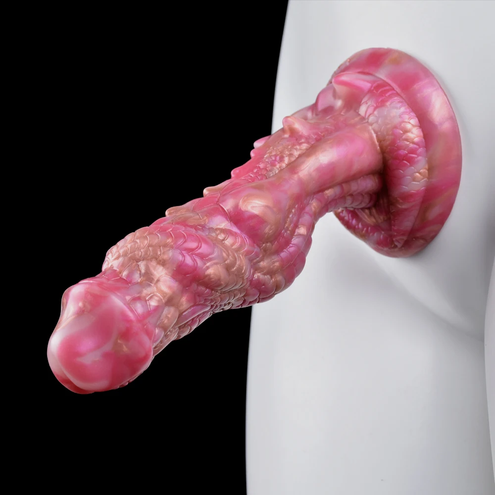 FAAK Fantasy Dragon Dildo against-scale Texture Vagina Stimulate Butt Plug Colorful Sex Toys For Women Men Female Masturbator