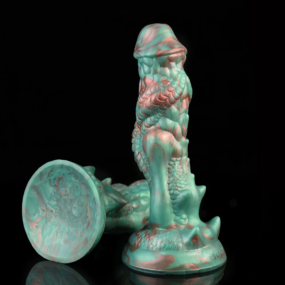 FAAK Fantasy Dragon Dildo against-scale Texture Vagina Stimulate Butt Plug Colorful Sex Toys For Women Men Female Masturbator