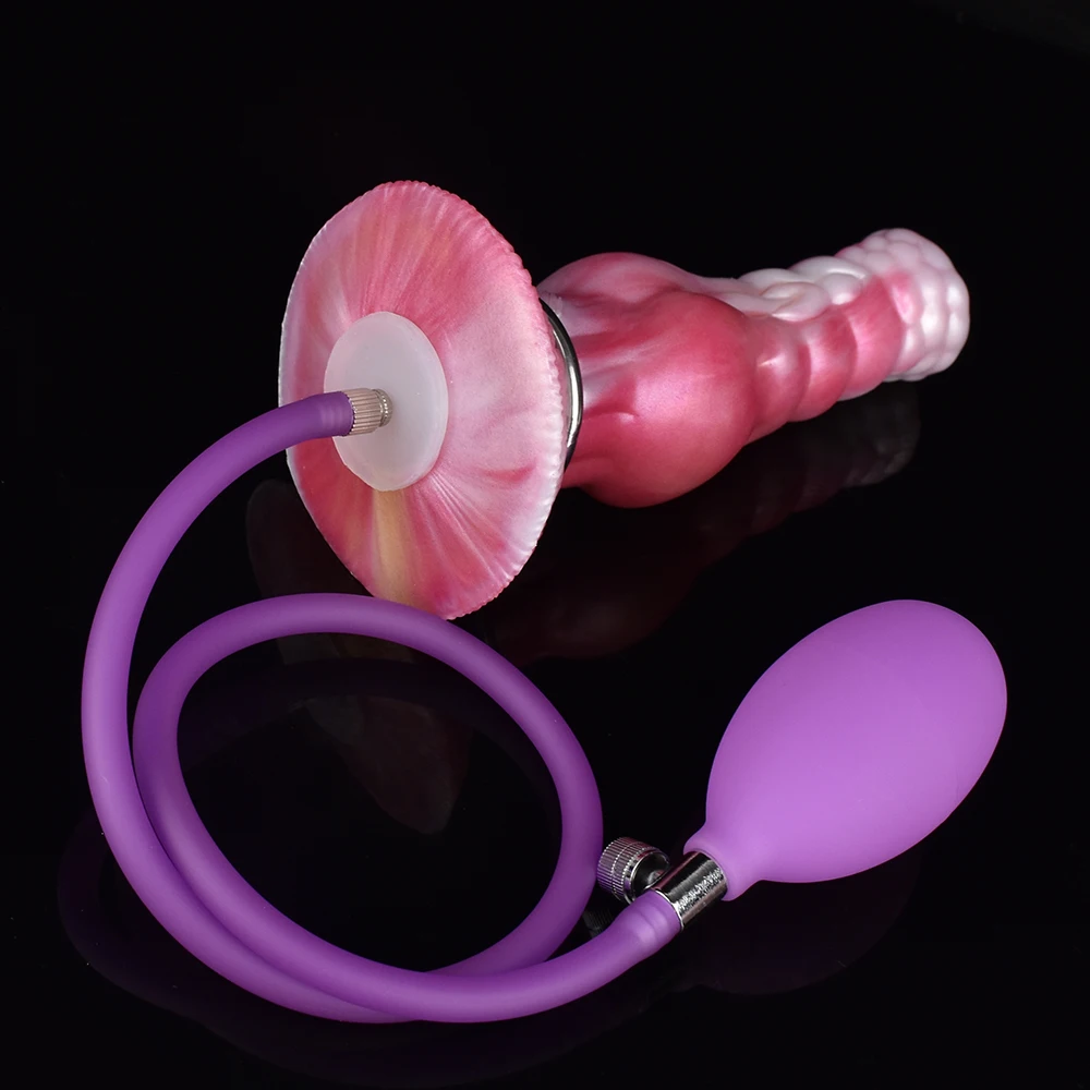 FAAK Silicone Inflatable Dildos With Suction Cup Fantasy Knot Butt Plug Sex Toys For Women Men Adult Games Cock Enlargement FAAK Silicone Inflatable Dildos With Suction Cup Fantasy Knot Butt Plug Sex Toys For Women Men Adult Games Cock Enlargement