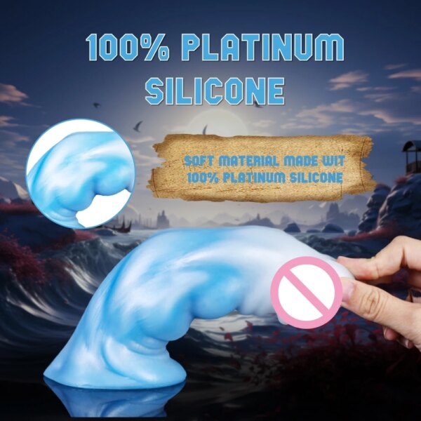 Fantasy Dildo Penis Anal Plug Sex Toy Anal Stimulator BDSM Fake Dick 100% Platinum Silicone Toys for Adults Butt Plugs