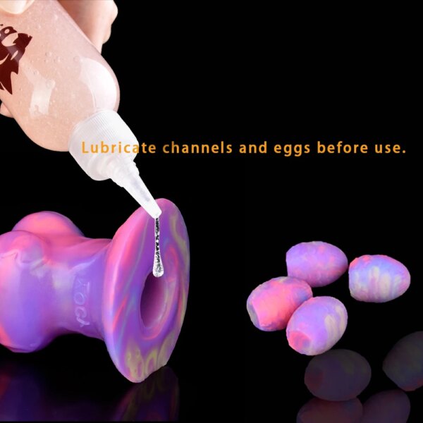 Big Knot Anal Plug Ovipositor Toy Hand-Push Lay-Egg Animal Dildo Fantasy Glowing In The Dark Masturbator Sex Toy For Adult