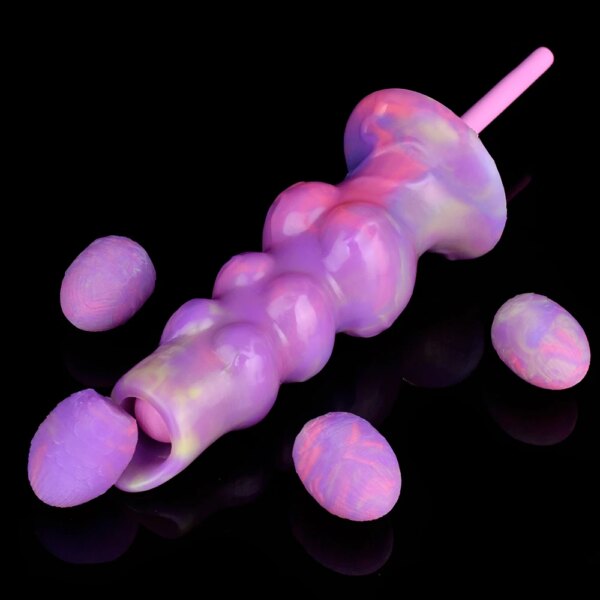 Big Knot Anal Plug Ovipositor Toy Hand-Push Lay-Egg Animal Dildo Fantasy Glowing In The Dark Masturbator Sex Toy For Adult