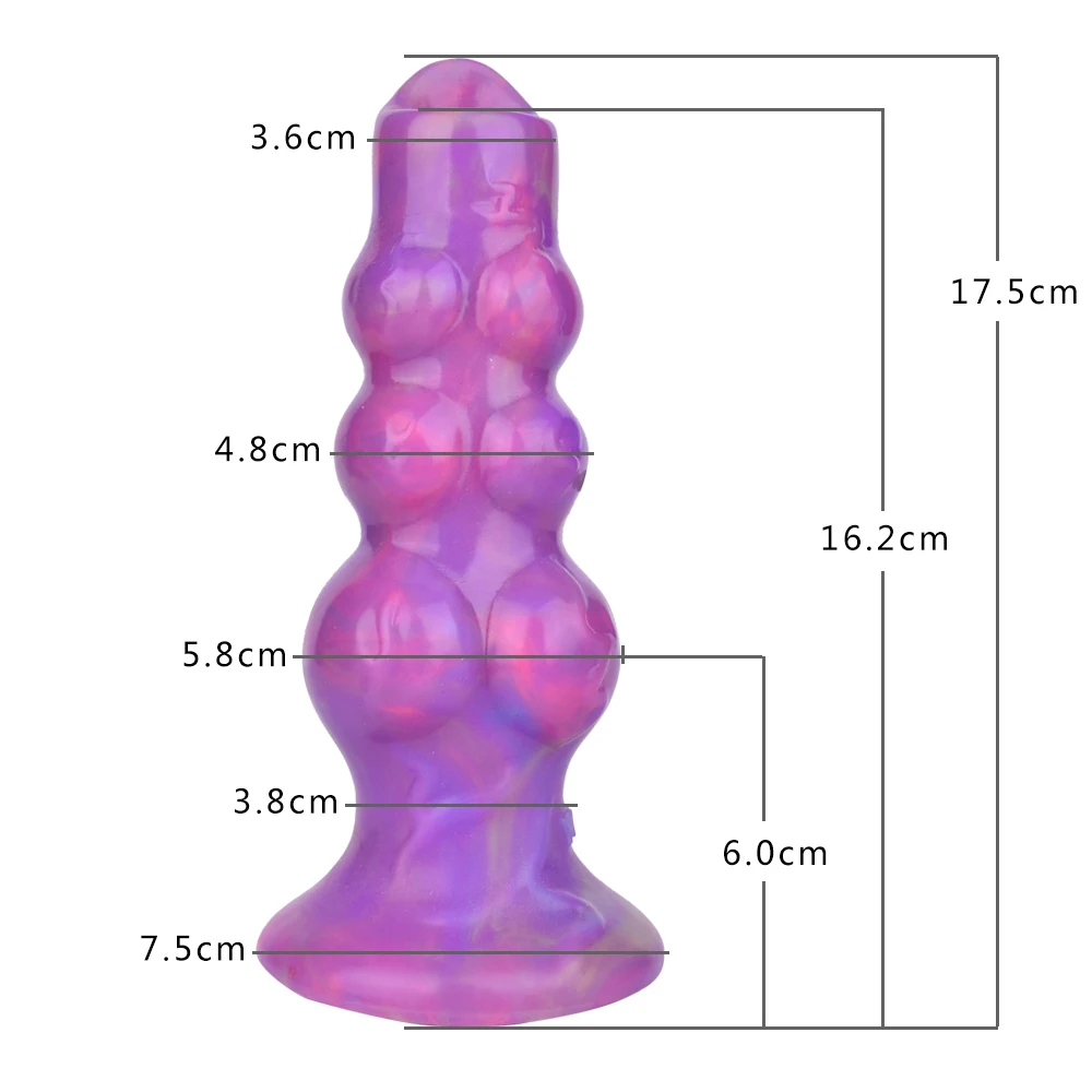 LEZEE Big Knot Anal Plug Ovipositor Toy Hand-Push Lay-Egg Animal Dildo Fantasy Glowing In The Dark Masturbator Sex Toy For Adult