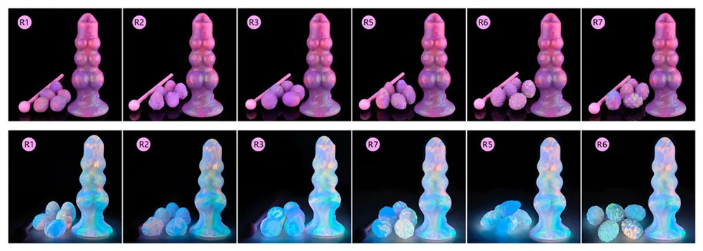 LEZEE Big Knot Anal Plug Ovipositor Toy Hand-Push Lay-Egg Animal Dildo Fantasy Glowing In The Dark Masturbator Sex Toy For Adult