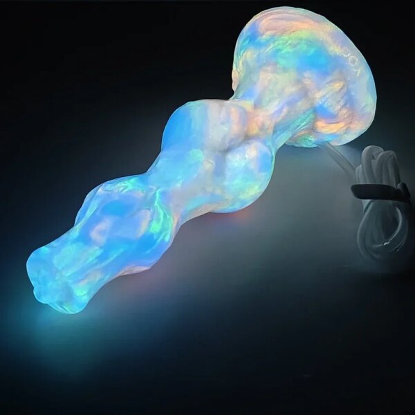 Luminous Squirting Silicone Penis Fantasy Wolf Knot Ejaculation Dildo Anal Plug Adult Sex Toys For Women Sexshop Erotic Products