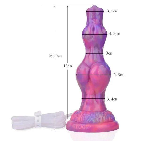Luminous Squirting Silicone Penis Fantasy Wolf Knot Ejaculation Dildo Anal Plug Adult Sex Toys For Women Sexshop Erotic Products