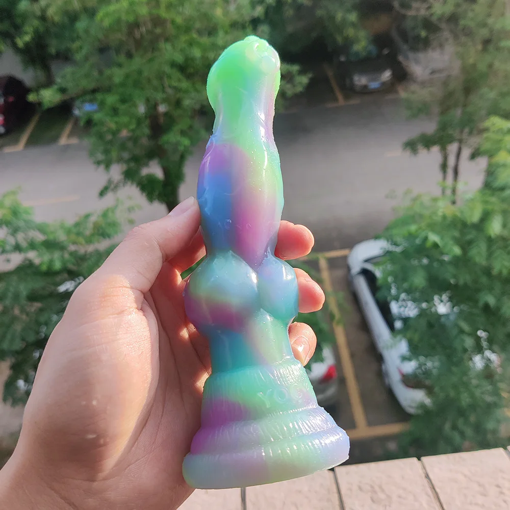 YOCY 7.08 Inch Fantasy Wolf Dog Dildo Silicone Monster Anal Plug Toys With Suction Cup For Beginner G-Spot Stimulator Women Men